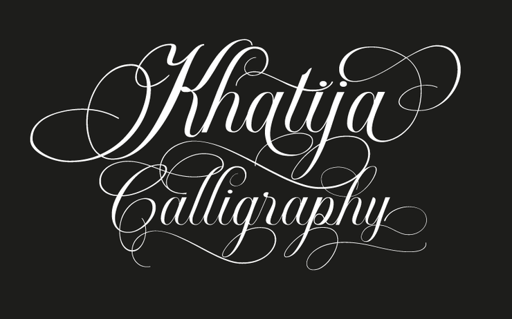 Khatija Calligraphy字体 1