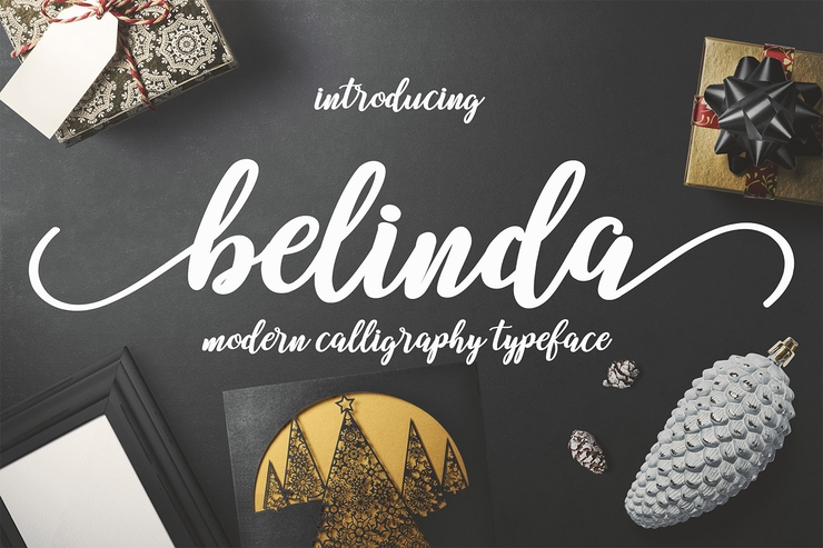 Belinda script字体 1