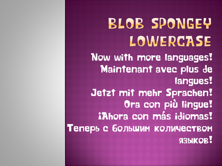 Blob Spongey Lowercase字体 3