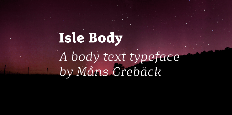 Isle Body字体 3