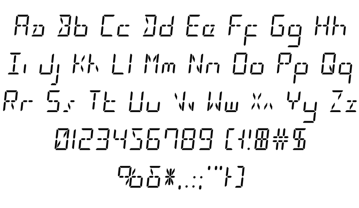 LED Sled字体 1