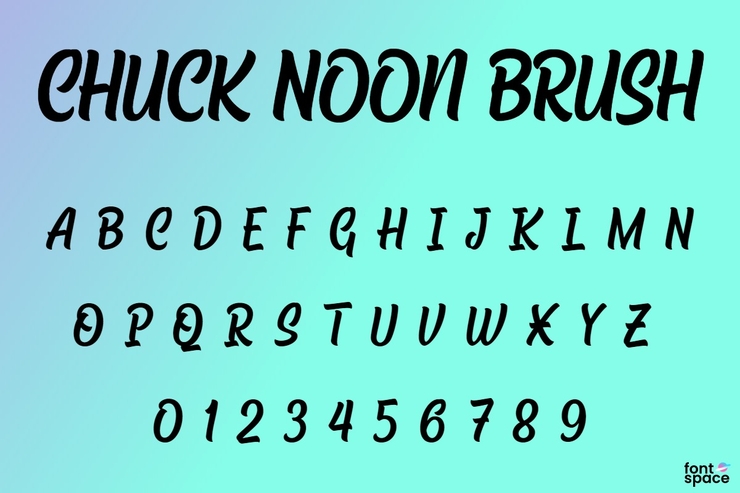 Chuck Noon Brush字体 2