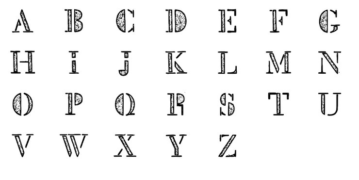 Mck Stencil Xray字体 2
