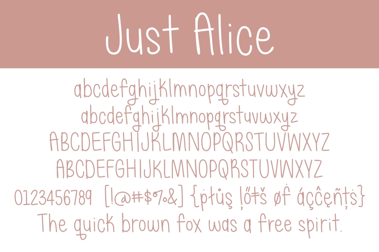 Just Alice字体 1