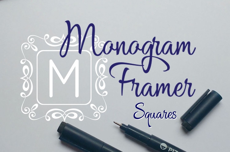 Square Monogram Frames字体 4