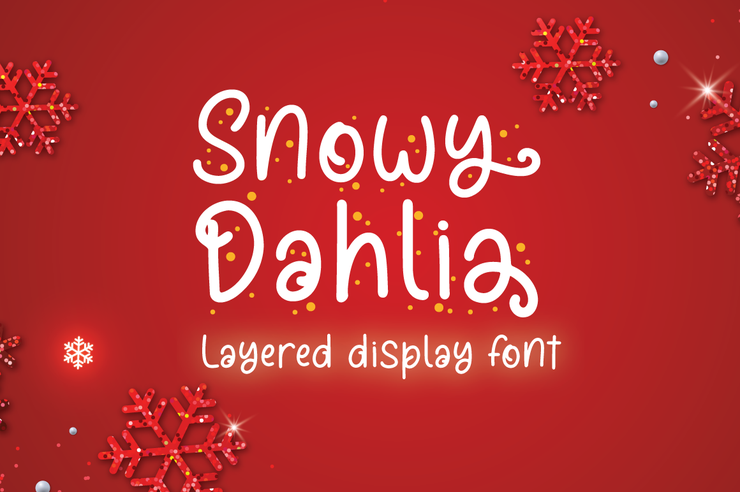 Snowy Dahlia Display字体 4