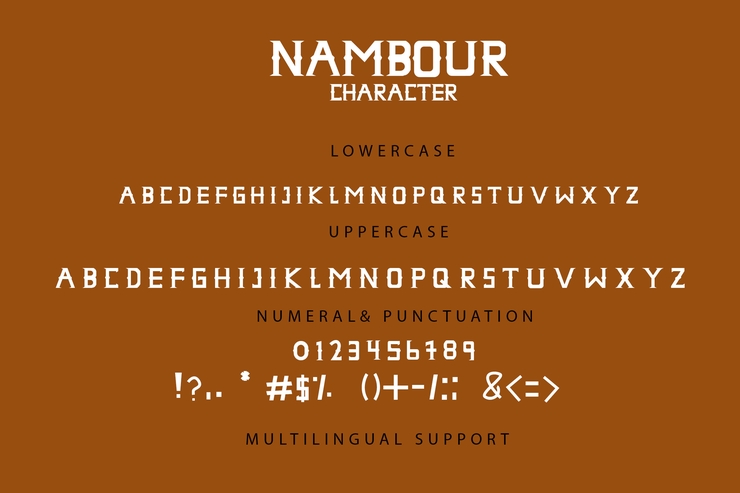 NAMBOUR字体 1