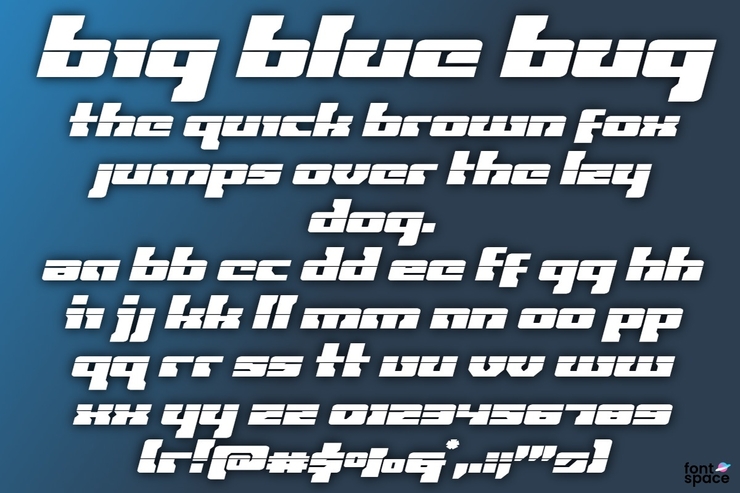 Big Blue Bug字体 2