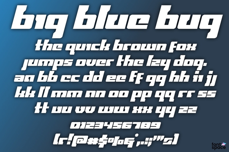 Big Blue Bug字体 4