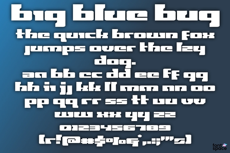 Big Blue Bug字体 5