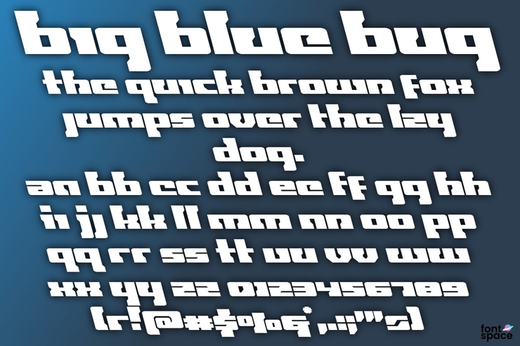 Big Blue Bug字体 6