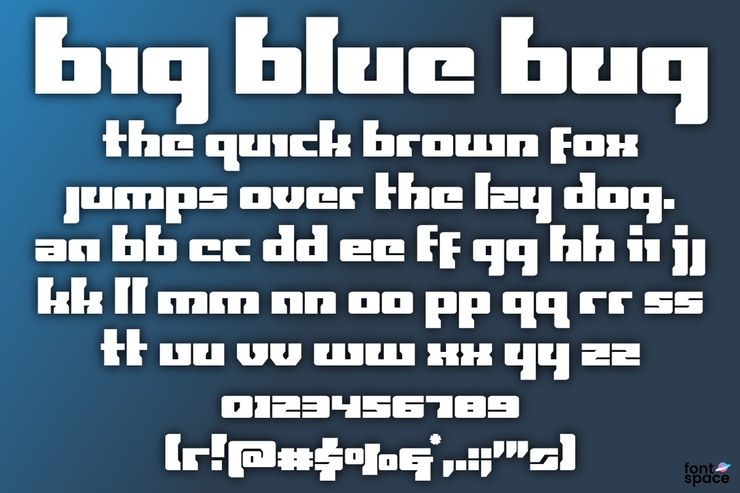 Big Blue Bug字体 7