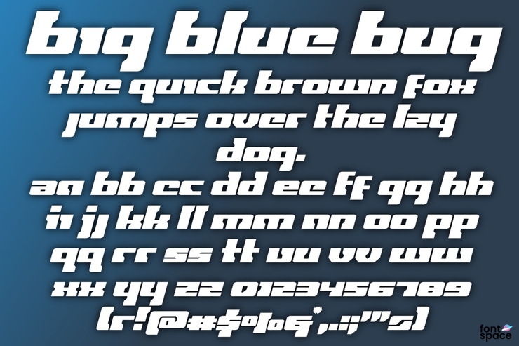 Big Blue Bug字体 8
