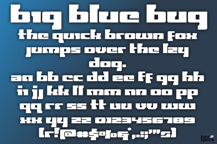 Big Blue Bug字体 9