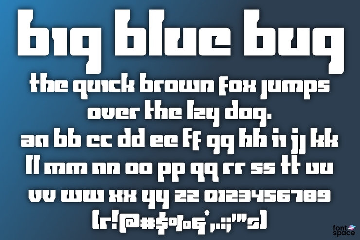 Big Blue Bug字体 10