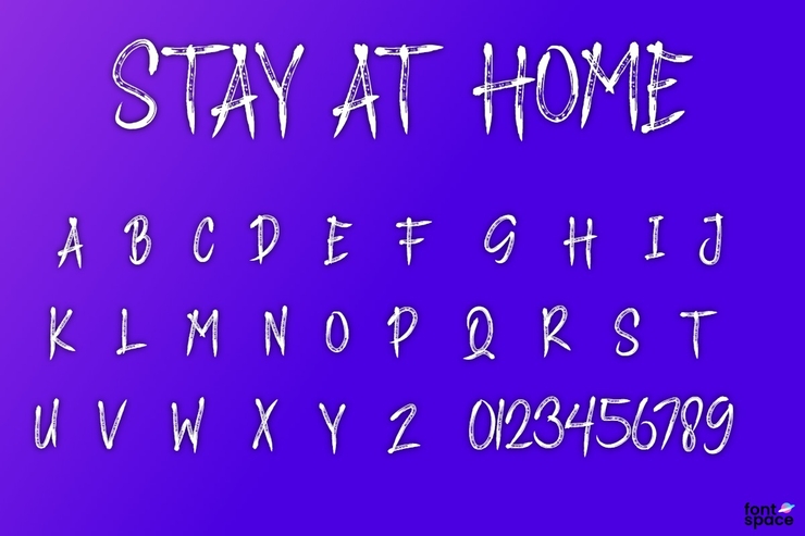 STAY AT HOME字体 1