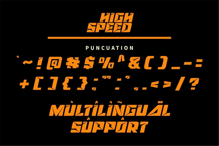 HIGH SPEED字体 1