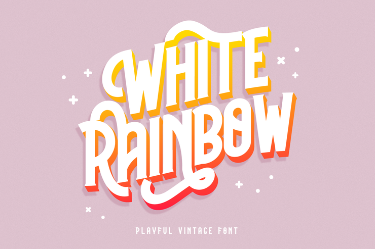 White Rainbow字体 3