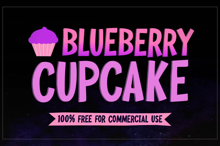 Blueberry Cupcake字体 1