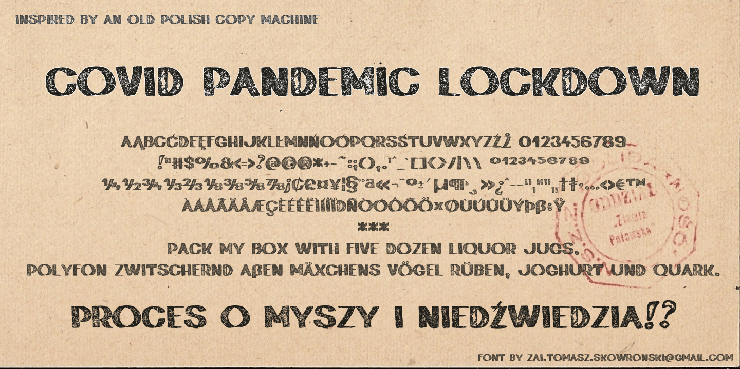 Covid Pandemic Lockdown字体 1