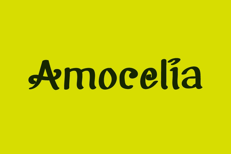 Amocelia字体 4