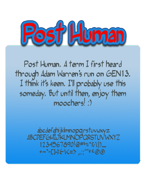 Post Human字体 1