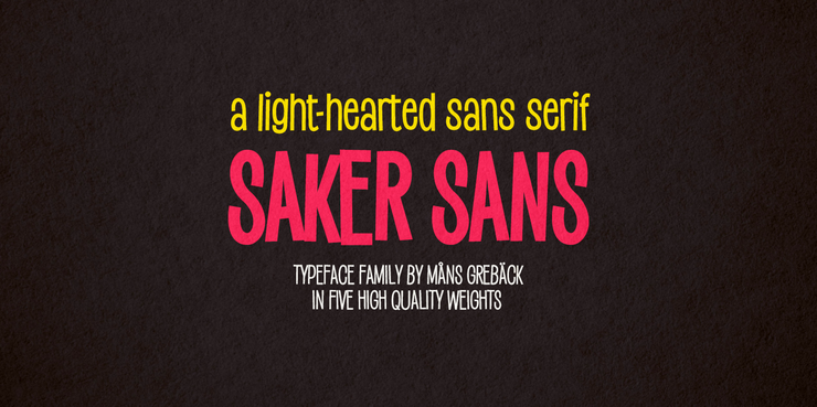 Saker Sans字体 1