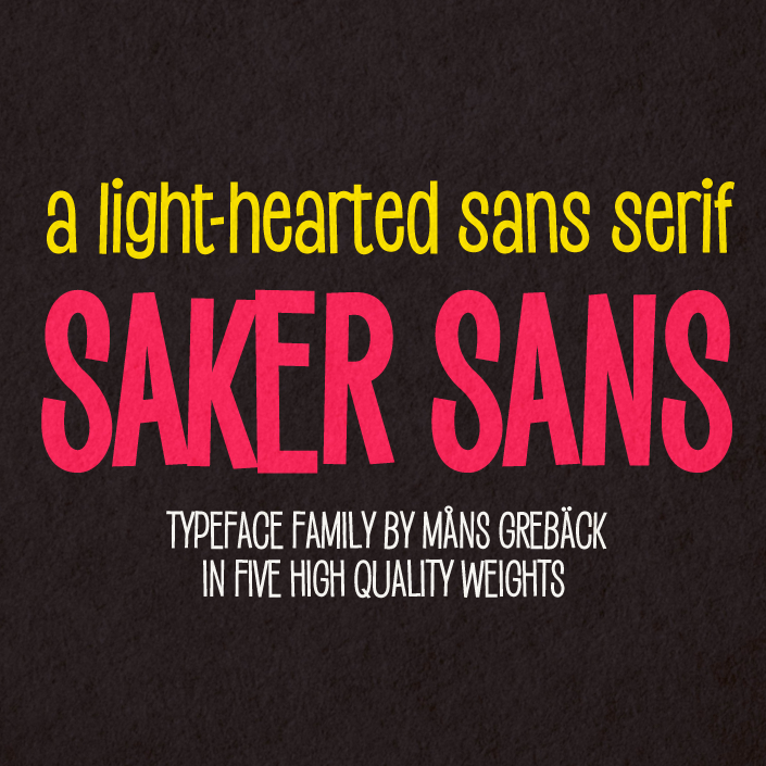 Saker Sans字体 3