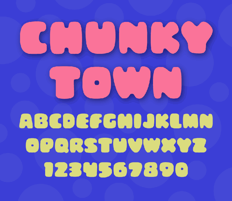 Chunky Town Demo字体 2