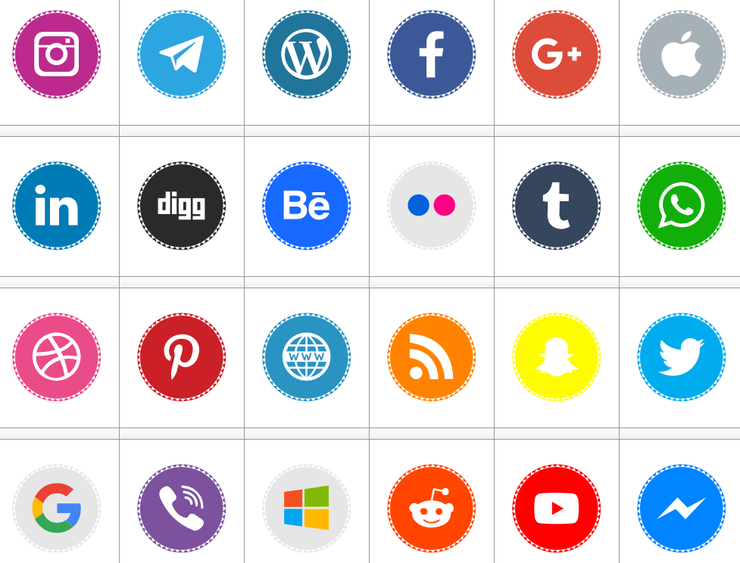 Icons Social Media 11字体 1