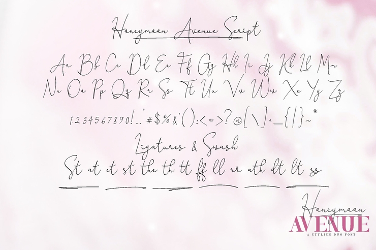 Honeymoon Avenue Serif字体 10