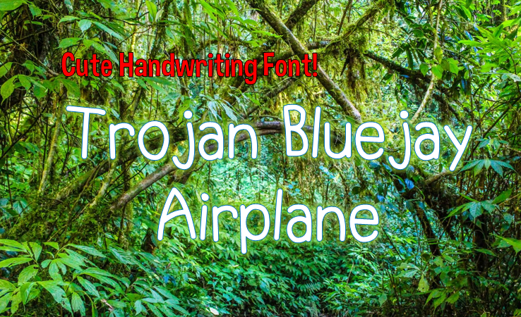 Trojan Bluejay Airplane字体 3