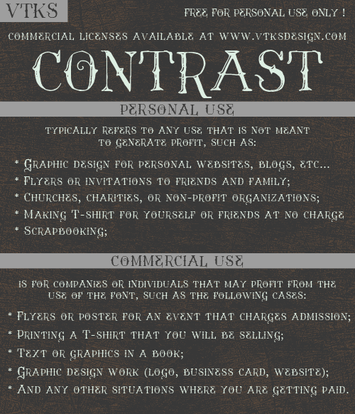 Vtks Contrast字体 1