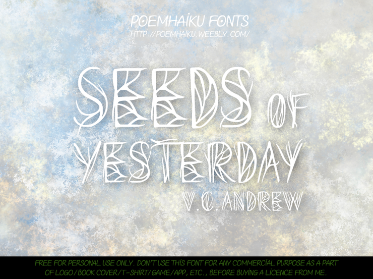 Seeds of Yesterday字体 2