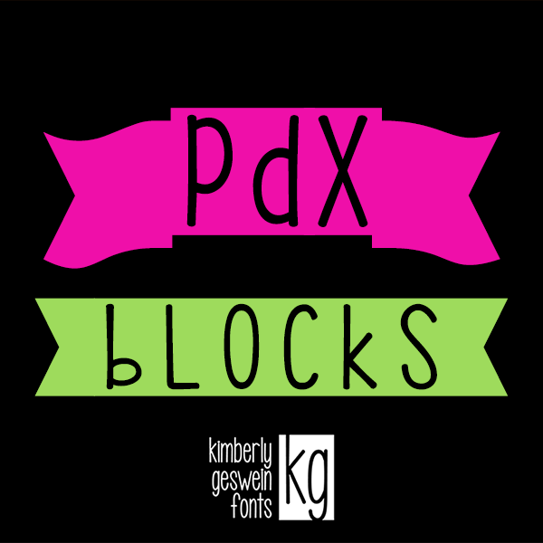 KG PDX Blocks字体 1