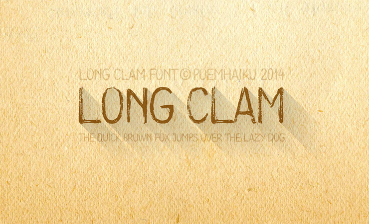 Long Clam字体 4