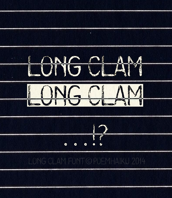 Long Clam字体 5