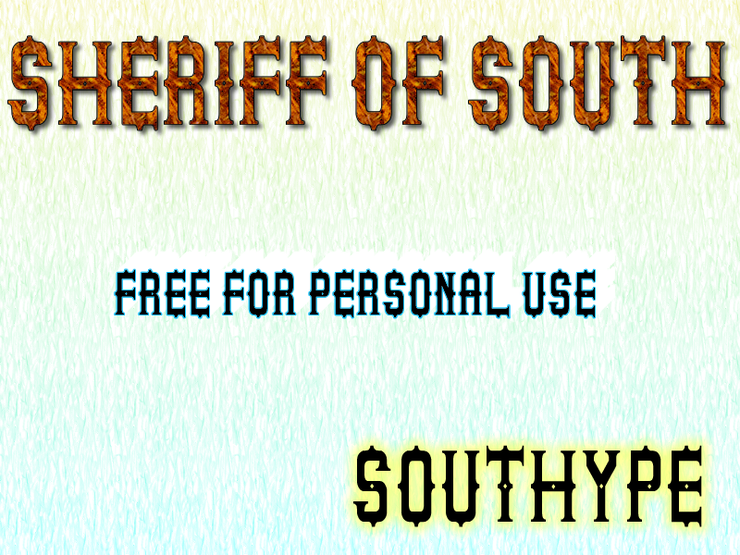Sheriff of South St字体 1