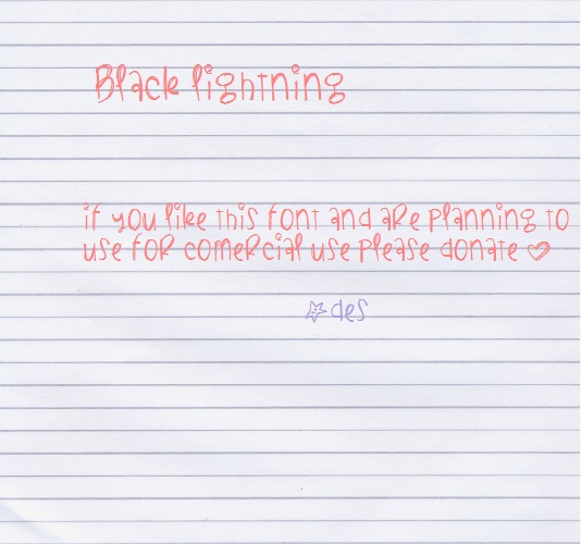 BlackLightning字体 1