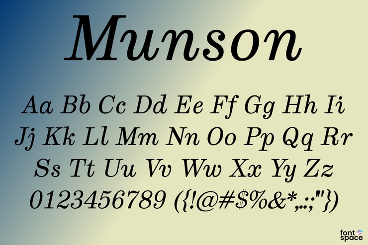 Munson字体 2