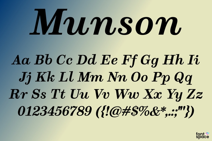 Munson字体 3
