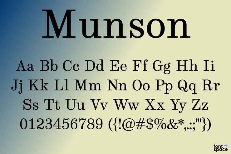 Munson字体 5