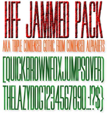 HFF Jammed Pack字体 1