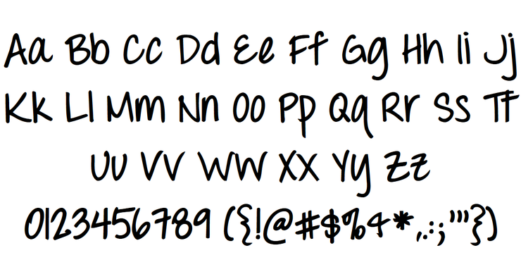 Throw My Hands Up in the Air字体 2