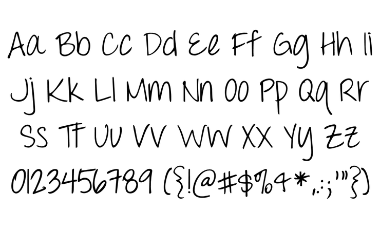 Throw My Hands Up in the Air字体 3
