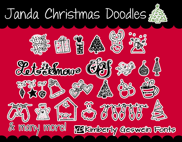 Janda Christmas Doodles字体 1