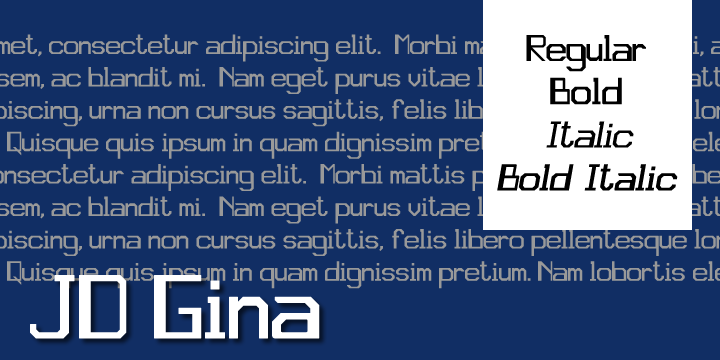 JD Gina字体 1