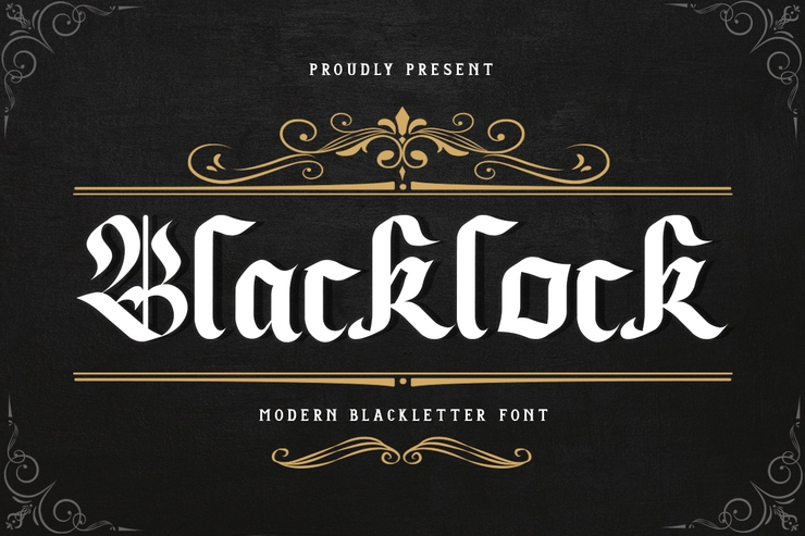 Blacklock字体 1
