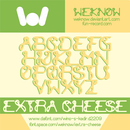 extra cheese字体 1