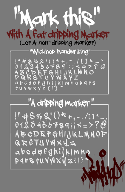 a dripping marker字体 1